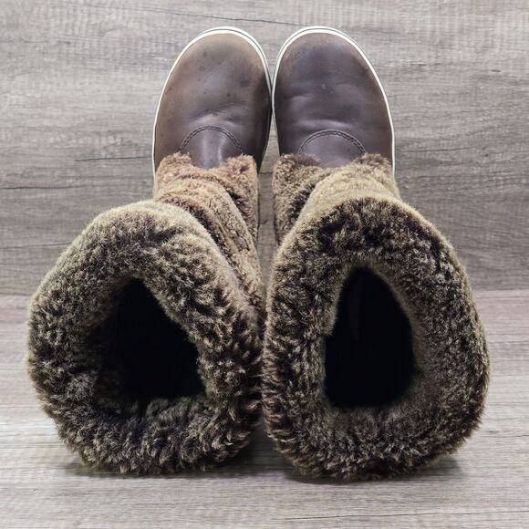 Ugg Australia Lilyan Women's Size 7 Brown Leather Winter Boots (1001374) - Picture 7 of 10